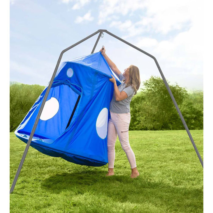 HearthSong Nylon Family Huggle Pod Special Double Swing Chair with
